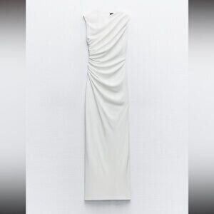Zara formal white maxi dress - size XS